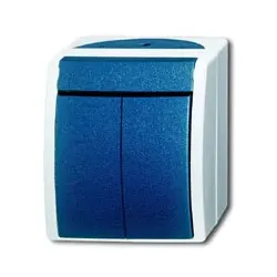 Busch-Jaeger ocean WippschalterSerien (grau/blaugrün)