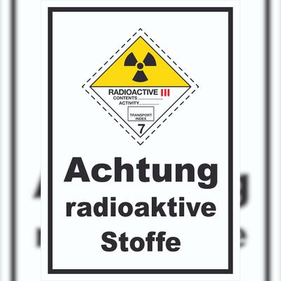 HB-Druck Schild radioaktive Stoffe Radioactive III-GELB hochkant A2 (420x594mm)