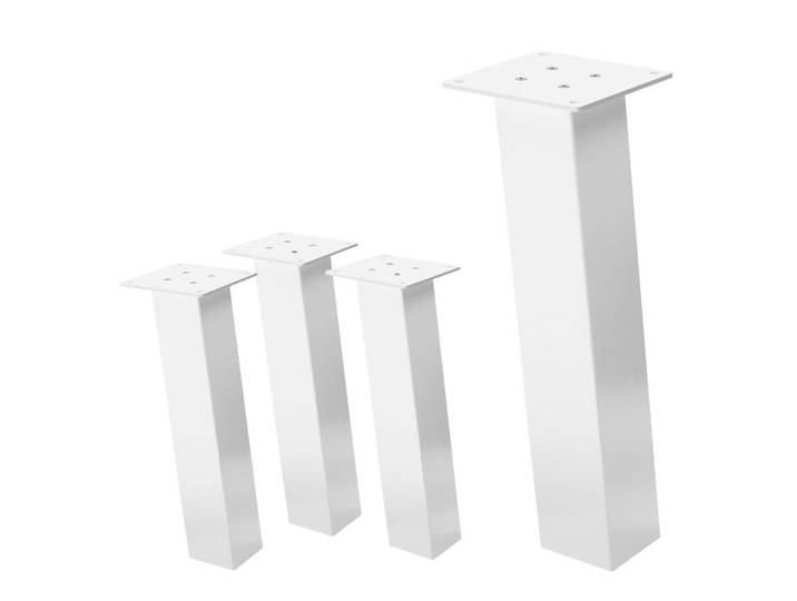 TISCHBEINE 4er Set I-96GRAD-Design H:42 cm Weiß 8x8 cm