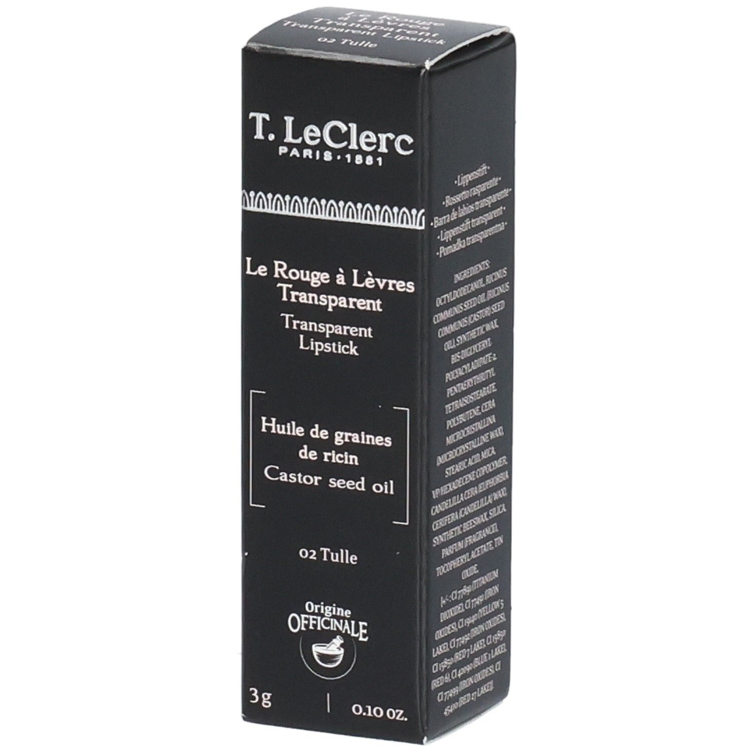 T.LeClerc Rouge A Levres Transparent - 02 3g 3 g Make up