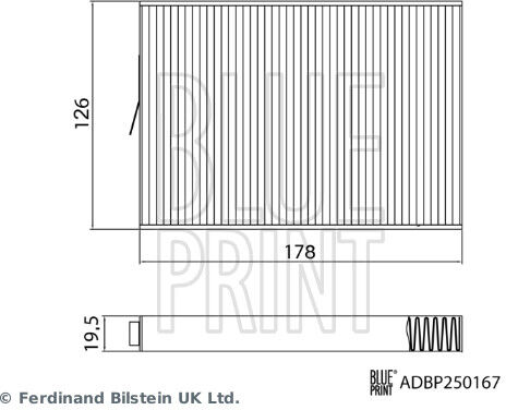 Blue Print Filter, Innenraumluft Adbp250167 Für Wuling (Sgmw)