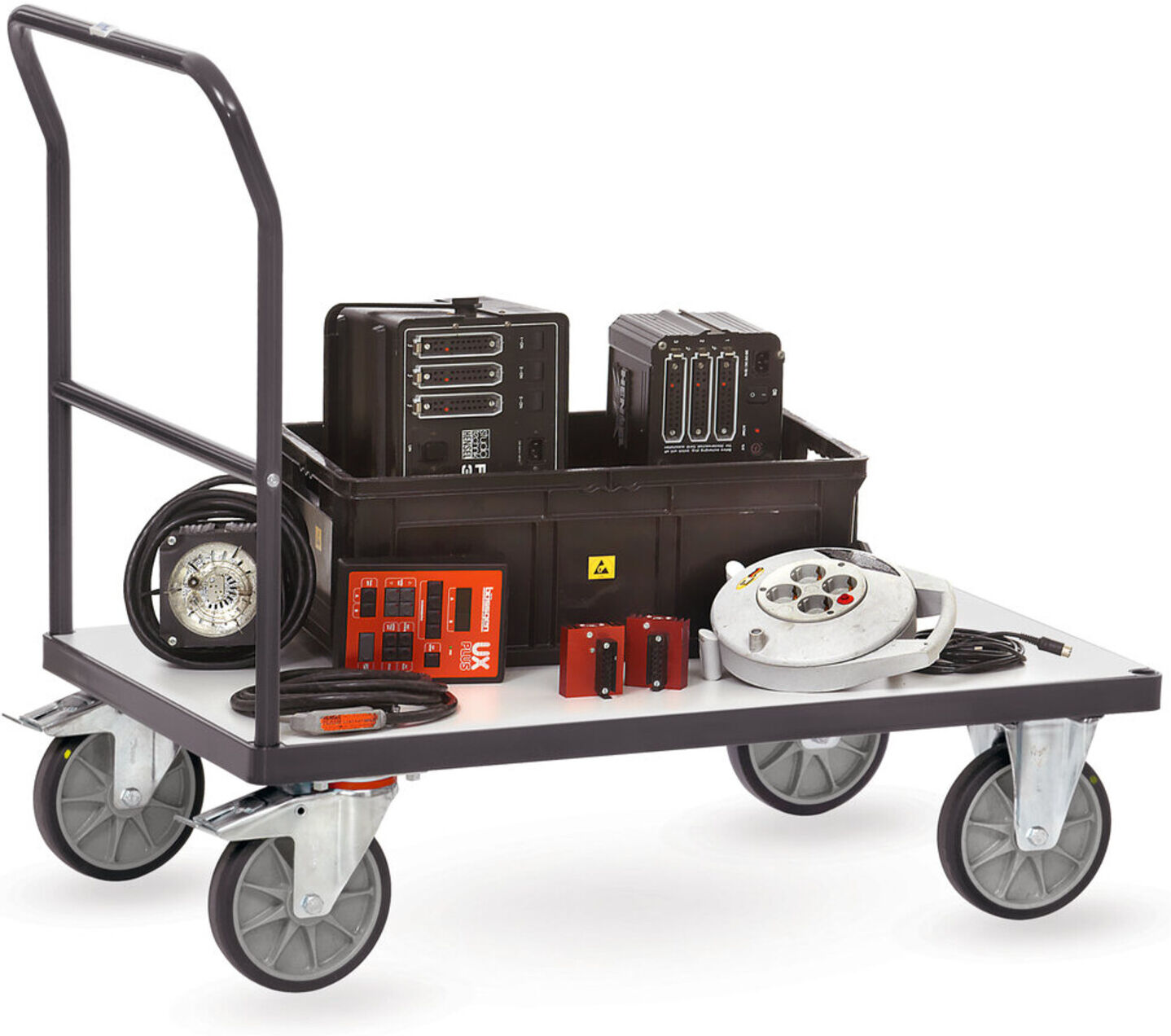 fetra ESD-Schiebebügelwagen 9500 - Tragkraft 500kg TPE-Reifen)