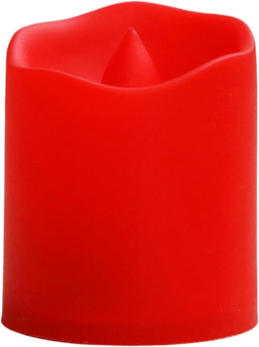 Rode oplaadbare LED vlamloze kaarsen voor sfeerverlichting, 6 x 8 x 6 cm