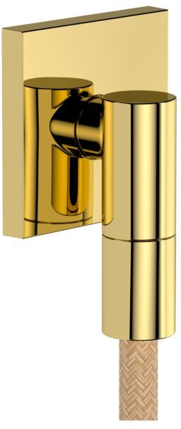 Hansgrohe FixFit Fine E Wandanschluss 28883990 mit Rückflussverhinderer, E, eckig, polished gold optic