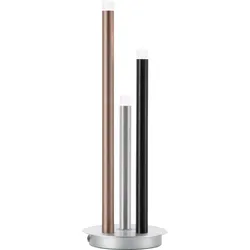 Brilliant  Cembalo  LED  Tischleuchte  3flg  alu/schwarz/braun