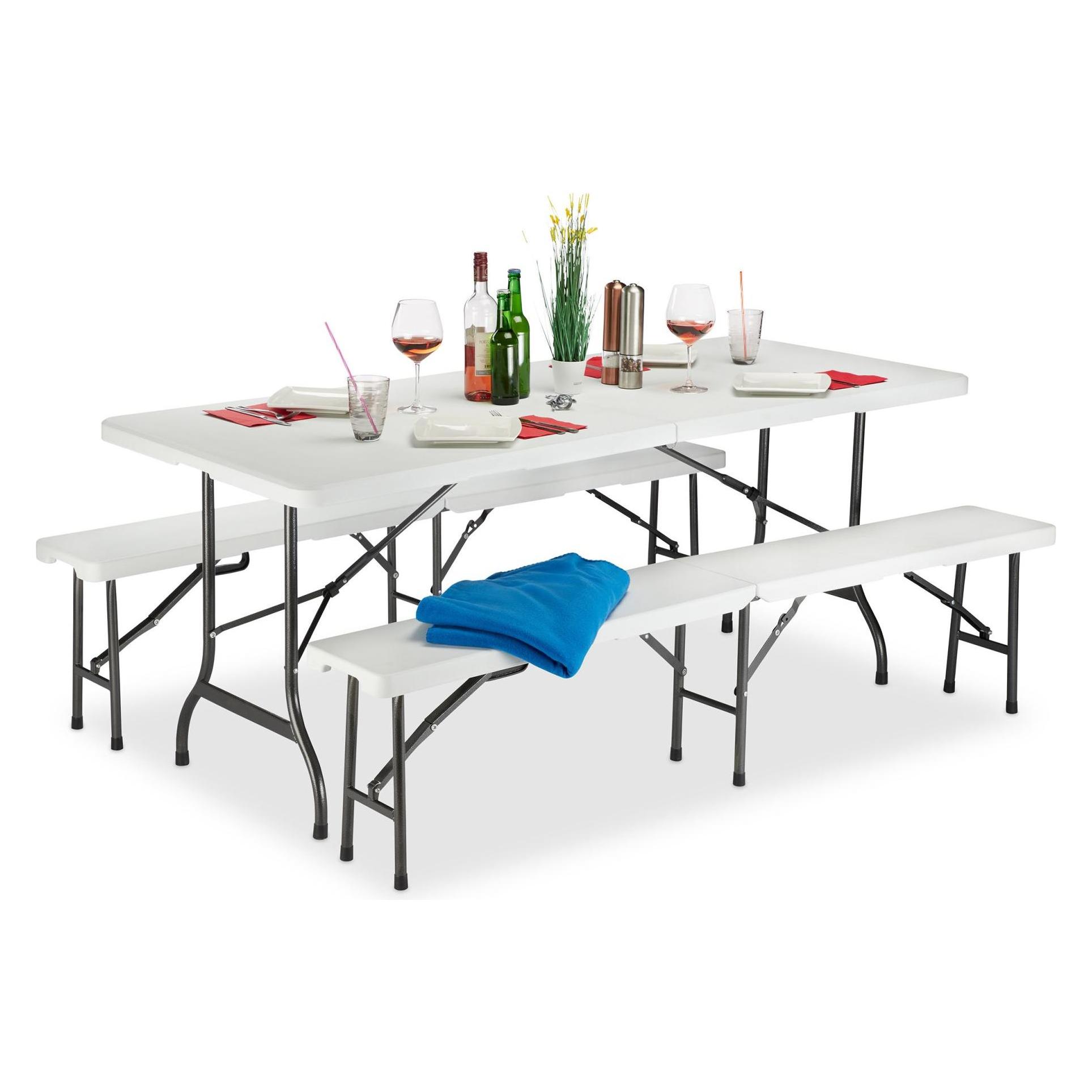 Relaxdays Bierzeltgarnitur (180 x 74 x 74 cm) (10022837)