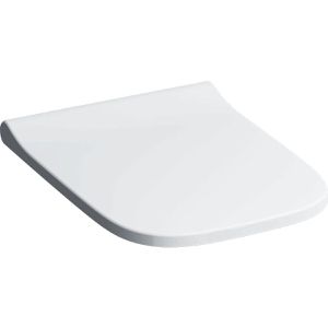 Geberit WC-Sitz Smyle Square 500.238.01.1, D-Form, Duroplast, mit Metallscharnier, weiß