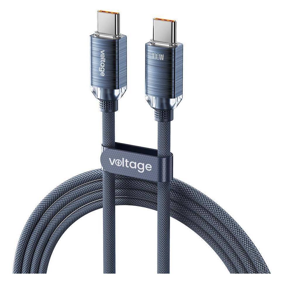 DVA Electric Kabel USB voltage USB-C - USB-C 1 m Niebieski (VEKC100CC100BE) (1 m, 100 W) (VOLTAGE)