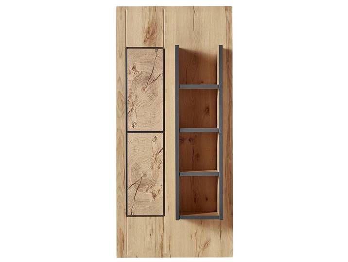 Xora Wandboard Bern, Graphitfarben, Buchefarben, 50x108x17 cm, Holzmöbel, Wohnwände Holz, Wohnwand Serien Holz