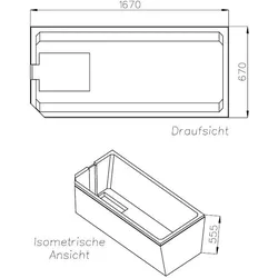 Neuesbad Wannenträger für Bette Profi-Form 170x70 Fußende li SW10080