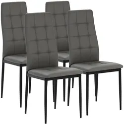 STUHL 4er-Set Chelsea Grau