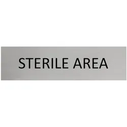 CombiCraft Aluminium Türschild Sterile Area 165x45mm mit 3M-Tape zur Befestigung, einfache Kennzeichnung von Räumen und Bereichen