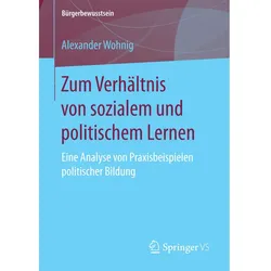 Zum Verhältnis von sozialem und politischem Lernen, Fachbücher von Alexander Wohnig