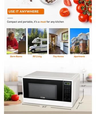 Commercial Chef 1.1 Ft. Counter Top Microwave