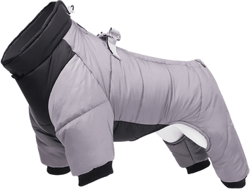 Inspire Essentials WarmPup Waterproof Winter Jacket For Small & Medium Dogs l gray