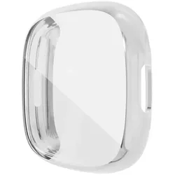 Cover-Discount Fitbit Versa 4 / Fitbit Sense 2 - Gummi Schutz Case silber (TPU), Uhrenarmband, Silber