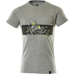 T-Shirt "ACCELERATE SAFE" - S - grau-meliert/gelb