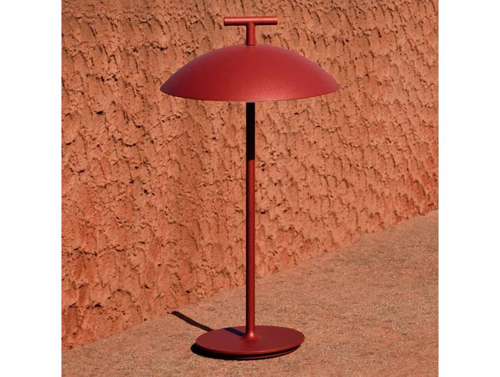 Kartell Designer Tischlampe Mini Geen-A, dimmbar, rot, für Wohn- / Esszimmer, Metall, Design, Tischlampe