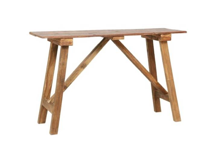 IBUQDDV Konsolentisch 130x40x80 cm Massiv Altholz k Stil Konsole Massiv Altholz, rustikaler k-Stil, einzigartige Maserung, stabile Ablagefläche, einfache Montage