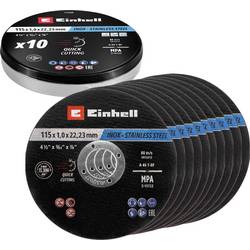Einhell 711525 Trennscheiben-Set 115 mm 10 St. Metall, Edelstahl, Stahl, Blech