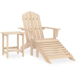 Helloshop26 - Adirondack-Gartenstuhl mit Fußstütze und Tannenholztisch 02_0013328