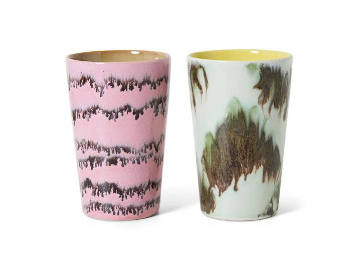 HKliving - 70's Teebecher 460 ml, baroque (2er-Set)