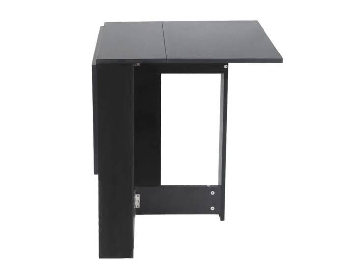 Table à Manger Pliante - ERROLVES - Noir - Design Contemporain - Peu Encombrante - Facile à Entretenir