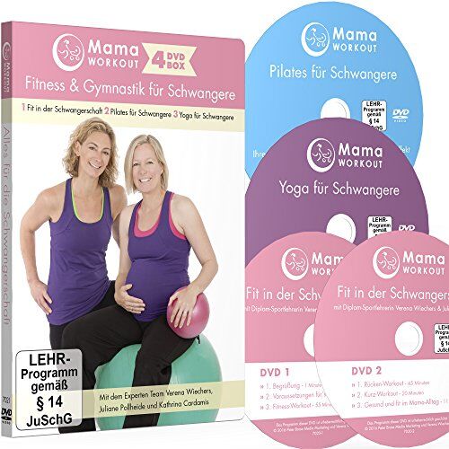 Verena Wiechers - MamaWORKOUT - Fitness & Gymnastik für Schwangere - 4-DVD-Box zum Sparpreis ++ 1. Fit in der Schwangerschaft (2 DVDs) ++ 2. Pilates für Schwangere ++ ... Schwangere ++ von Expertin Verena Wiechers - Preis vom 11.10.2026 03:10:56 h