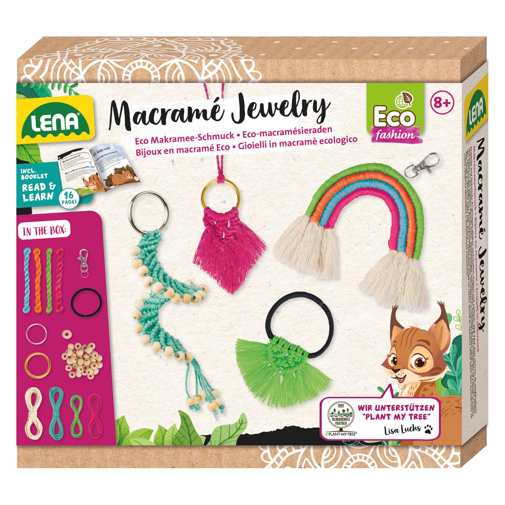 Lena Eco Macramé Jewelry, FSC RECYCLED, Faltschachtel (MCU42839)