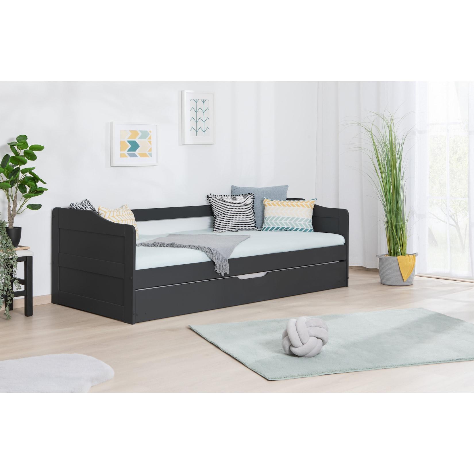 TiCAA Funktionsbett Sofabett "Melinda" Kiefer massiv