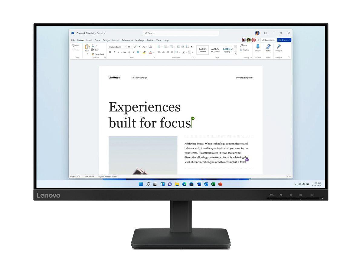 Lenovo L24-4e 23.8 Zoll Full HD IPS Panel 16:9 100 Hz Monitor