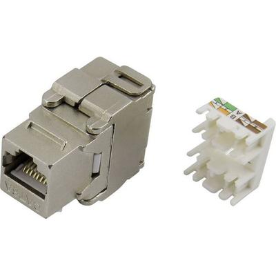 TRU Components 93013c1179 Modularbuchse, werkzeuglos 1425903 Buchse, gerade Metall 1St.