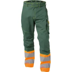 DASSY® Phoenix Warnschutz Bundhose - flaschengrün/neonorange - 64