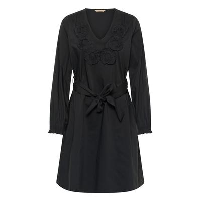 Midikleid CULTURE "Culture DK Kleid CUbreathe", Damen, Gr. S, Normalgrößen, schwarz, Kleider Midikleid