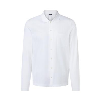 Langarmhemd MAERZ MUENCHEN "Maerz Muenchen 627100 Langarmhemd Herren Bekleidung", Herren, Gr. 56, EURO-Größen, weiß, 100% Baumwolle, Hemden