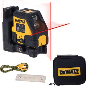 DeWalt Kreuzlinienlaser DCLE14201RB-XJ, roter Laser, selbstnivellierend, mit Halterung und Akku