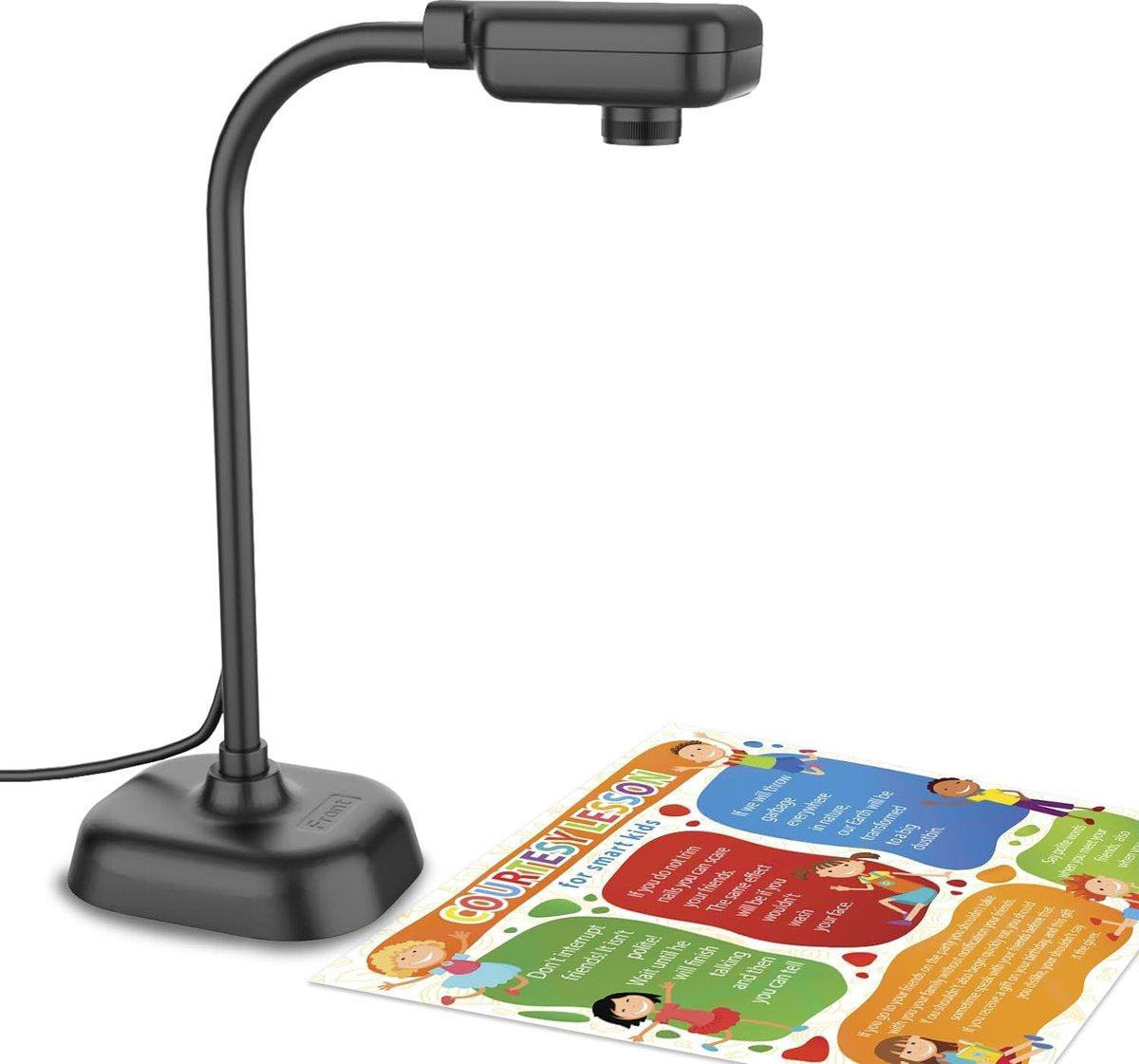 Selius Document Camera Visualizer Webcam met 360 graden draaibare lens en 1080P resolutie - Zwart
