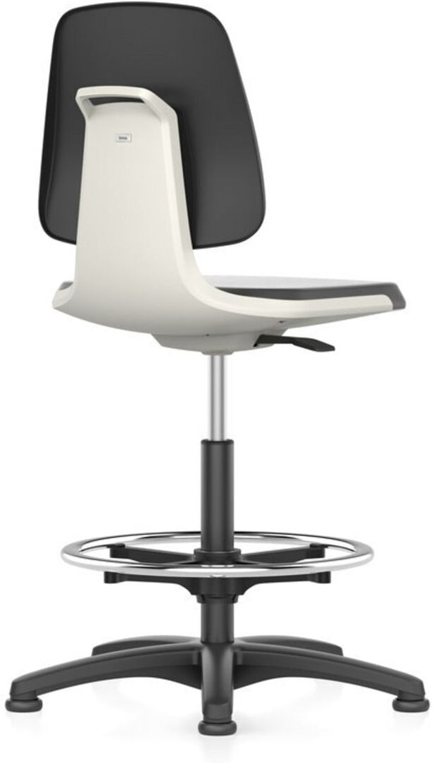 bimos Arbeitsstuhl Labsit 3, K-Leder weiß Sitzhöhe 520-770 mm (9121-MG01-3403)