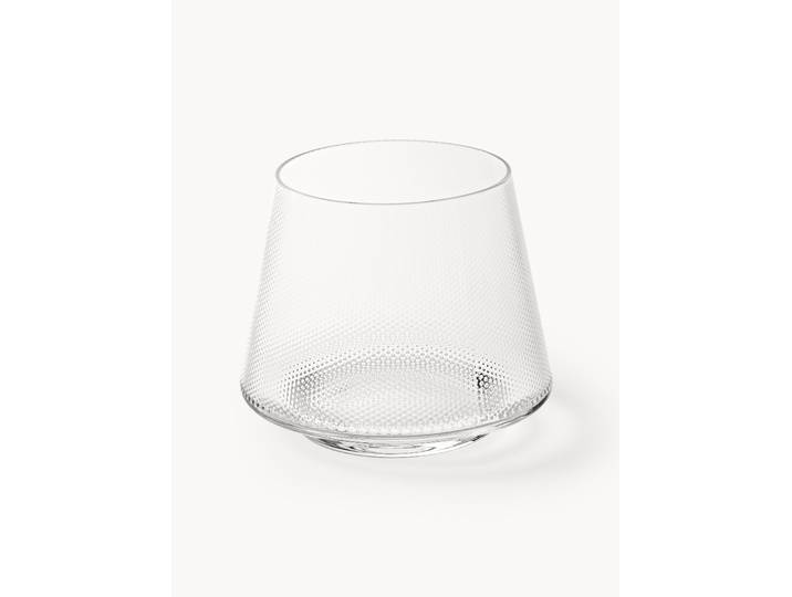 Mondgeblazen tumblers Oli met reliëfpatroon, 4-delig