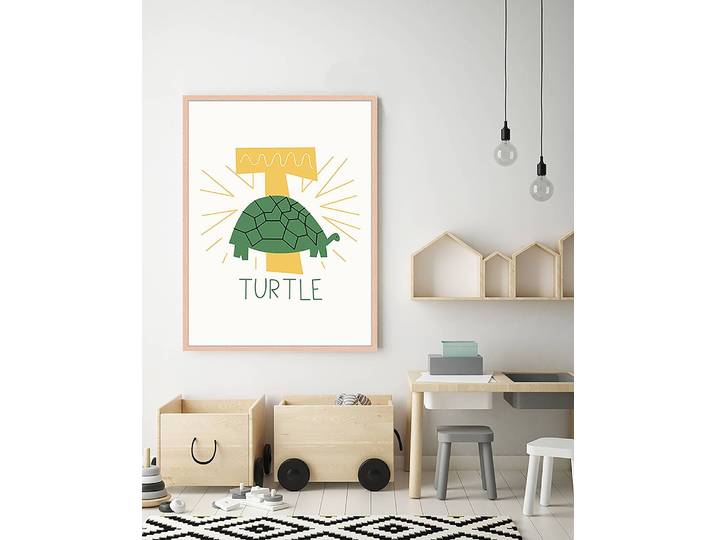 Tableau déco Turtle 63 x 83cm Multicolore