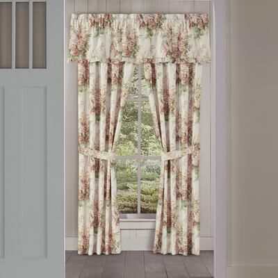 "Royal Court Estelle Coral 84"" Window Panel Pair"
