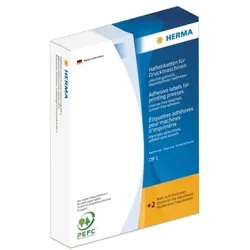 HERMA Haftetikett für Druckmaschinen DP1, 52 x 82 mm,gelb, permanent haftend