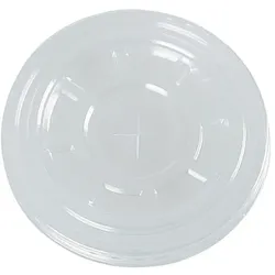 2000x Deckel mit Kreuzstanzung, RPET, transparent für 95,0mm