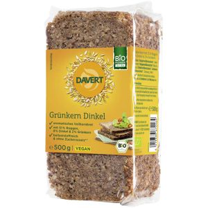 Davert Brot Grünkern Dinkel, BIO, vegan & laktosefrei, geschnitten, 500 g