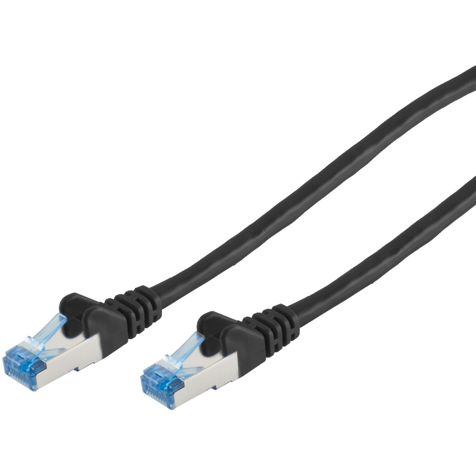 S-CONN Cat6A S/FTP afgeschermde netwerkkabel, zwart, 3 meter