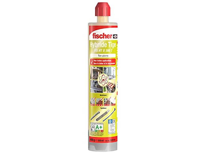 fischer - Résine hybride de scellement FIS HT 300 T ton pierre - 1 cartouche de 300 ml
