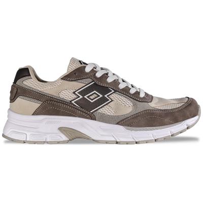 Sneaker LOTTO, Damen, Gr. 43, braun (braun, taupe), Kunstfaser, Synthetik, Schuhe Sneaker, - mit Flexkerben für natürlichen Bewegungsablauf