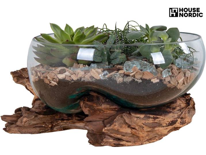 Dekorative Vase SAN MARINO 26x20x26cm natürliches holz