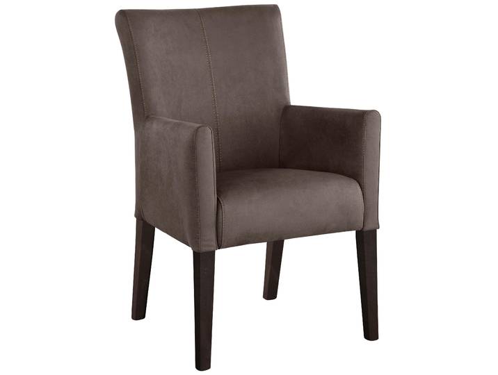Esszimmerstuhl, Massivholz, Braun, 60×65×92 cm, Gepolstert, Klassisch, Home Affaire
