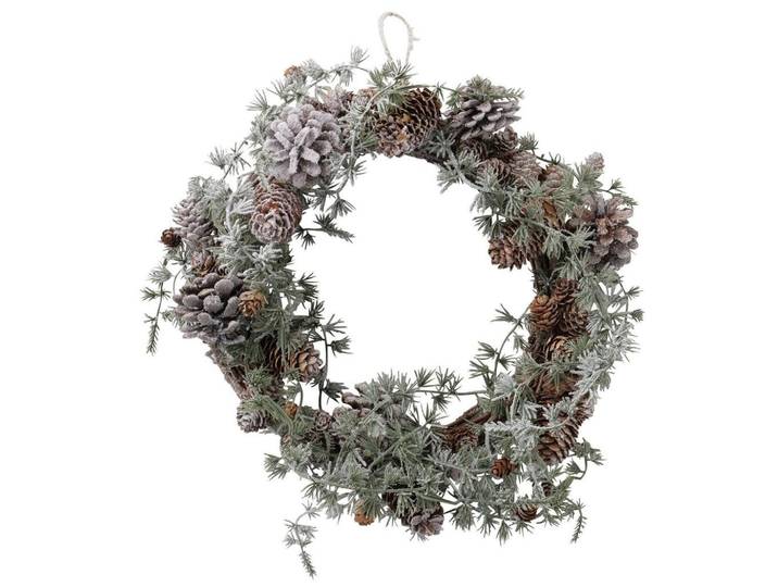 Boltze Home Kranz Tannenzapf Ø32 cm, Grün, Kunststoff, 10 cm, Dekoration, Weihnachtsdekoration, Adventskränze